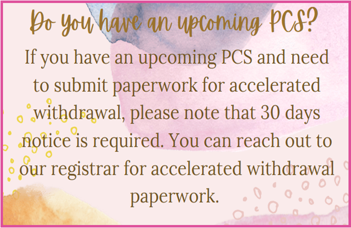 Accelerated withdrawal info