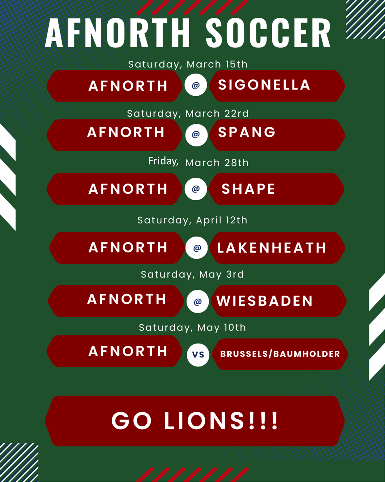 Soccer Schedule