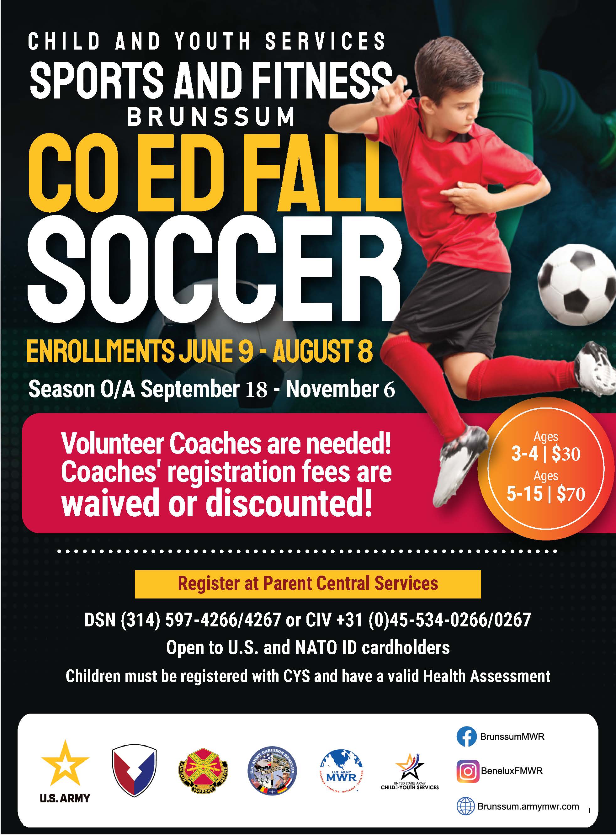 CYS Co-Ed Soccer Registration