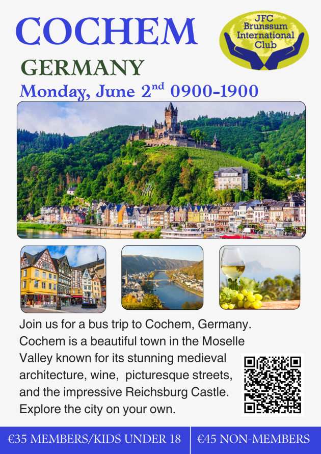 International Club Cochem day trip June 2 0900-1700