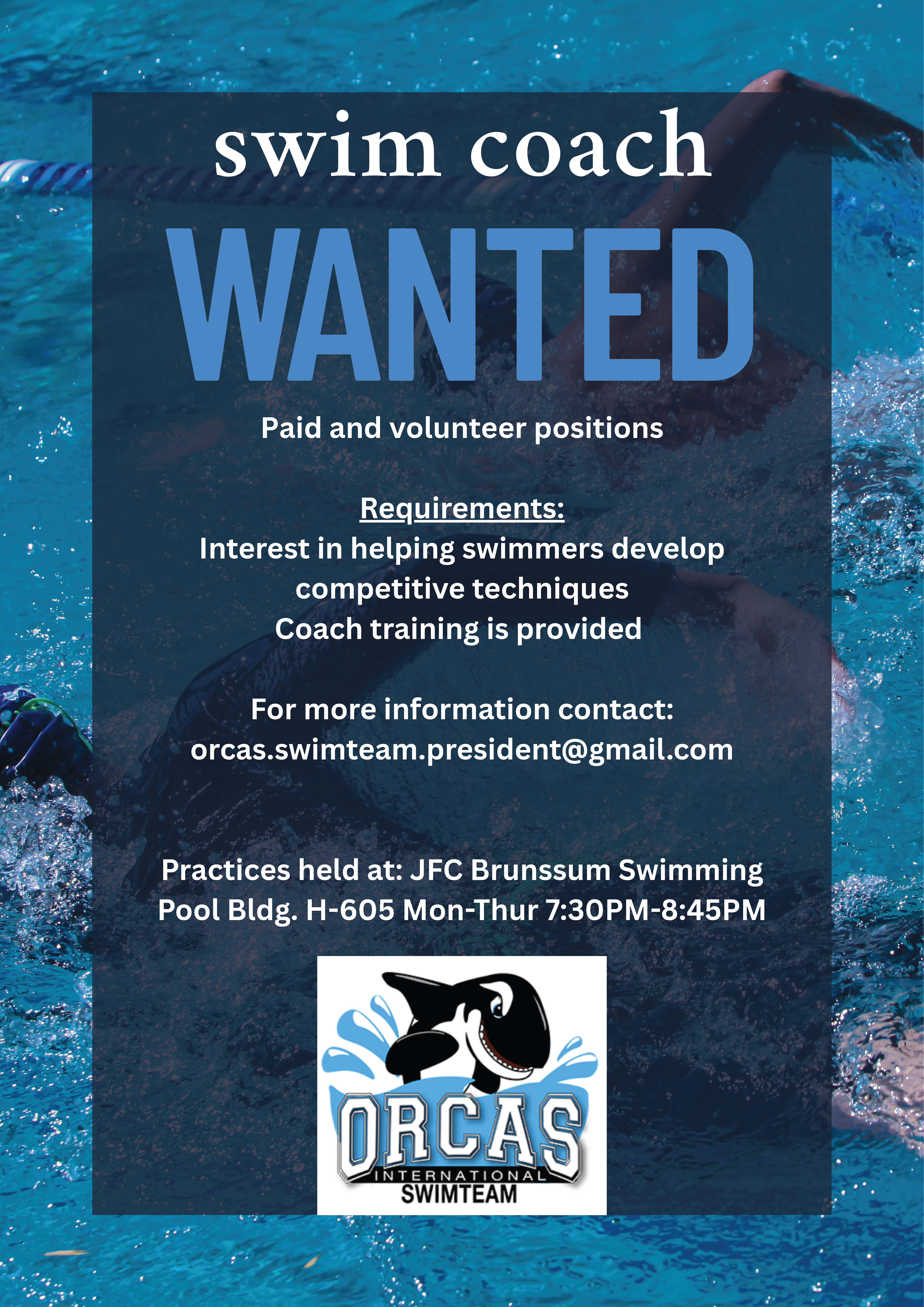 Swim Coaches Needed